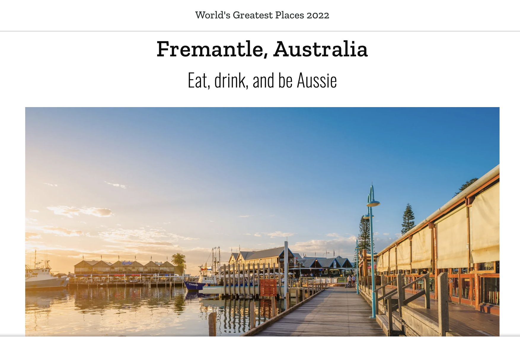 Fremantle TIME World's Greatest Places